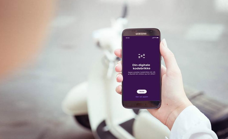 mobil med bankid-appen - illustrasjon for kodebrikke