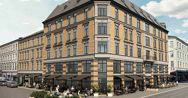 Animasjon av hvordan Storgata vil se ut, til illustrasjon for prosjektfinansiering